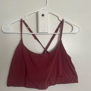 Girlfriend Collective Float Bra in Light Burgundy/Pink